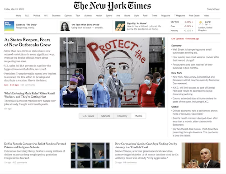 NY Times, I am very basic with my news. I don't want to be overwhelmed
