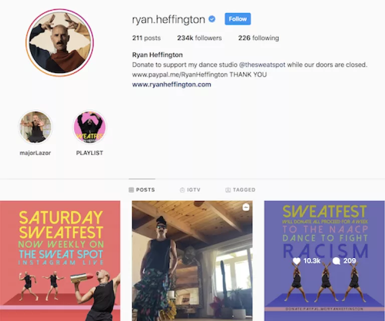 Ryan Heffington Live Streaming Dance Class