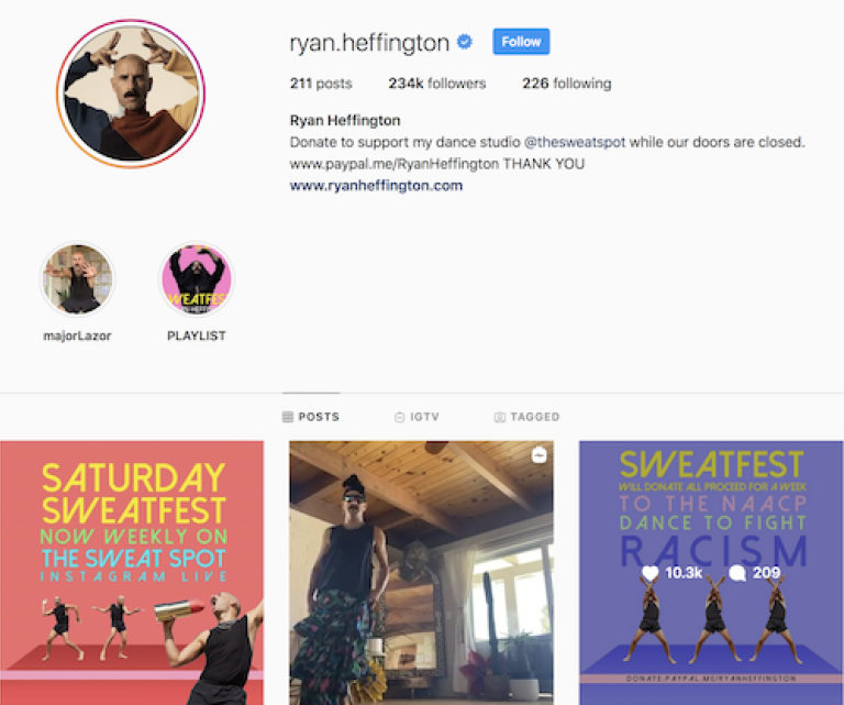 Ryan Heffington Live Streaming Dance Class