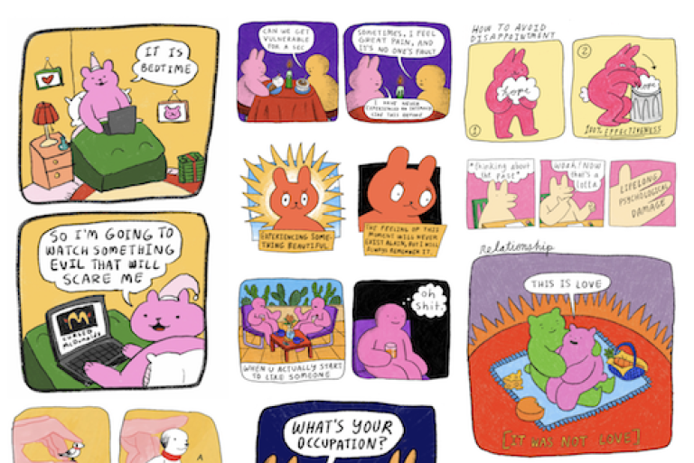 Very sweet and surprisingly deep cartoons about love, loss and the everyday. My favourite is called ‘bee real’ and it’s deliciously bittersweet.