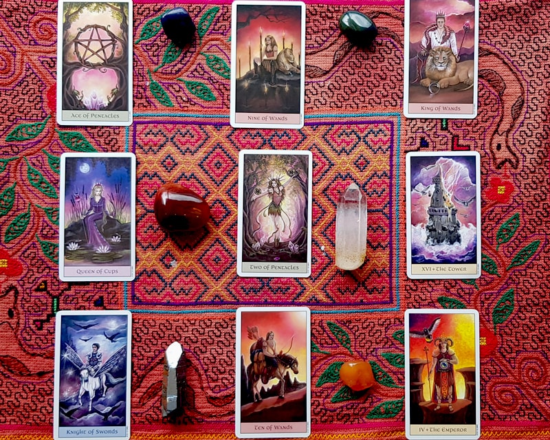 Ancient Healing Tarot reading 9 Card Spread