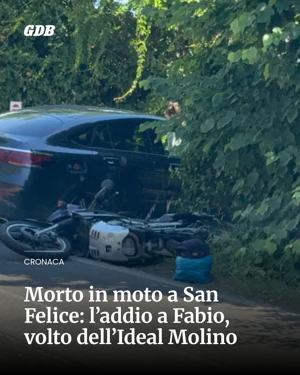 Post Instagram @giornaledibrescia: Morto in moto a San Felice: l’addio a Fabio, volto dell’Ideal Molino...