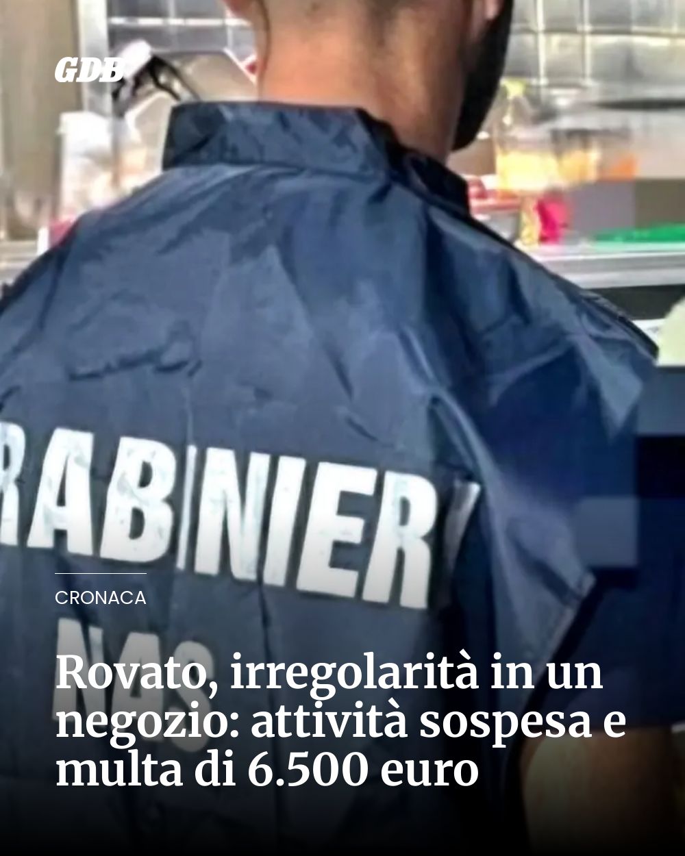 Post Instagram @giornaledibrescia: Rovato, irregolarità in un negozio: attività sospesa e multa di 6.500 euro...