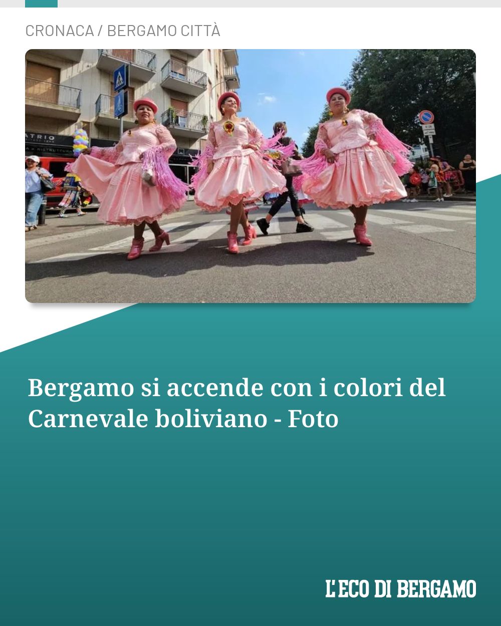 Post Instagram @ecodibergamo: Bergamo si accende con i colori del Carnevale boliviano - Foto...