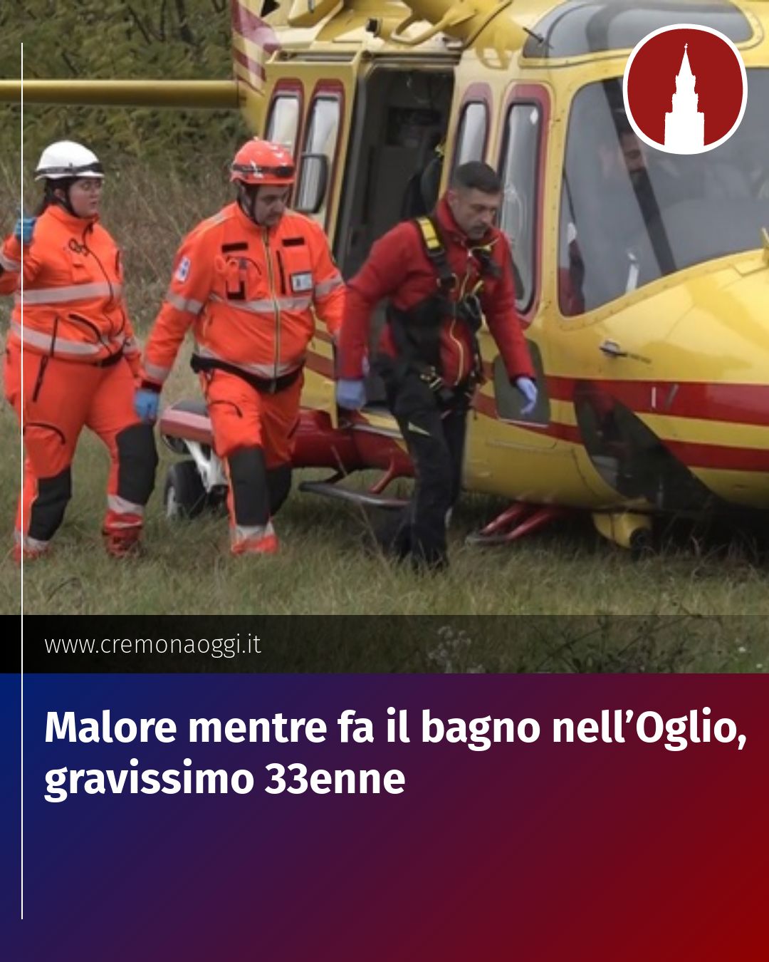 Post Instagram @Cremona_Oggi: Malore mentre fa il bagno nell’Oglio, gravissimo 33enne...