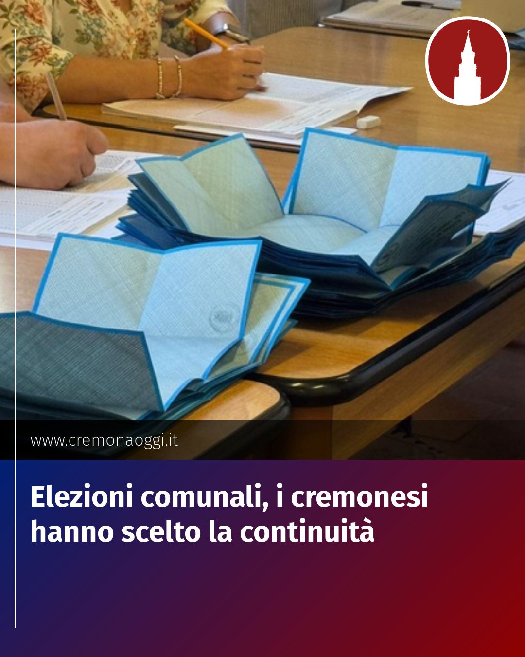 Post Instagram @Cremona_Oggi: Elezioni comunali, i cremonesi hanno scelto la continuità...