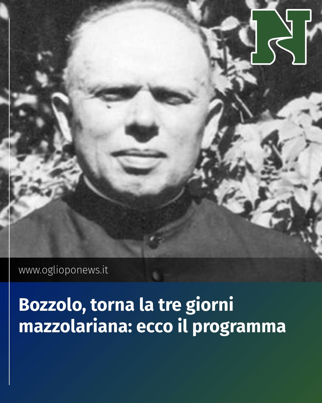 Post Instagram @redazione@oglioponews.it: Bozzolo, torna la tre giorni mazzolariana: ecco il programma...