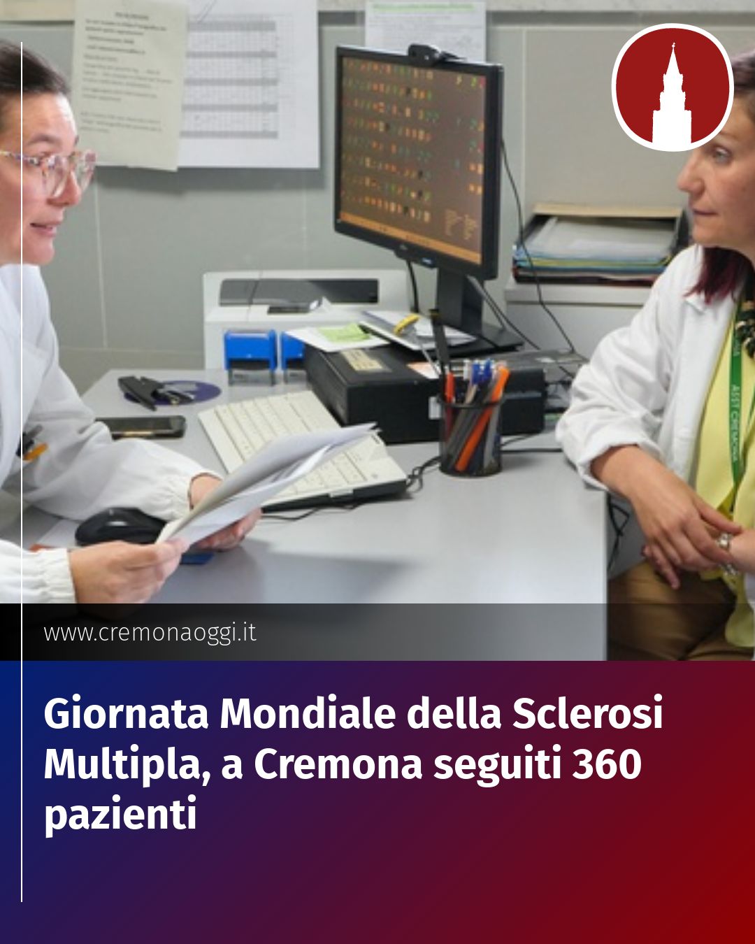 Post Instagram @Cremona_Oggi: Giornata Mondiale della Sclerosi Multipla, a Cremona seguiti 360 pazienti...