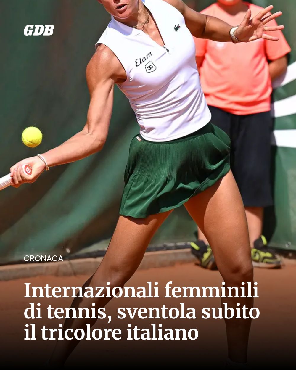 Post Instagram @giornaledibrescia: Internazionali femminili di tennis, sventola subito il tricolore italiano...