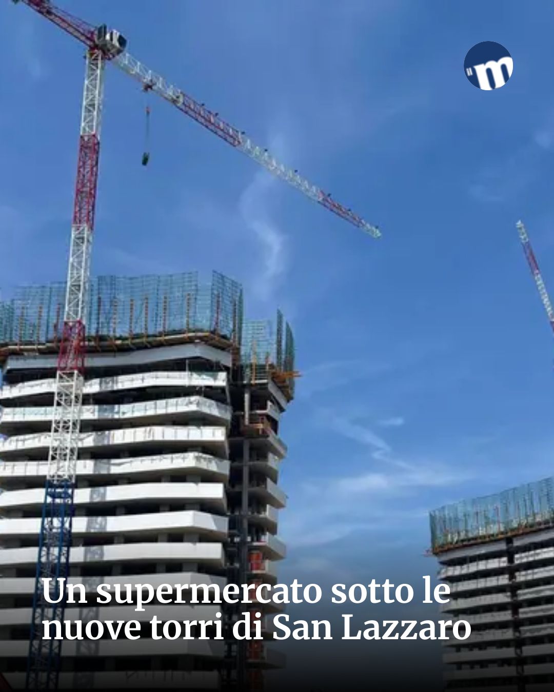 Post Instagram @socialbeat.test: Un supermercato sotto le nuove torri di San Lazzaro...