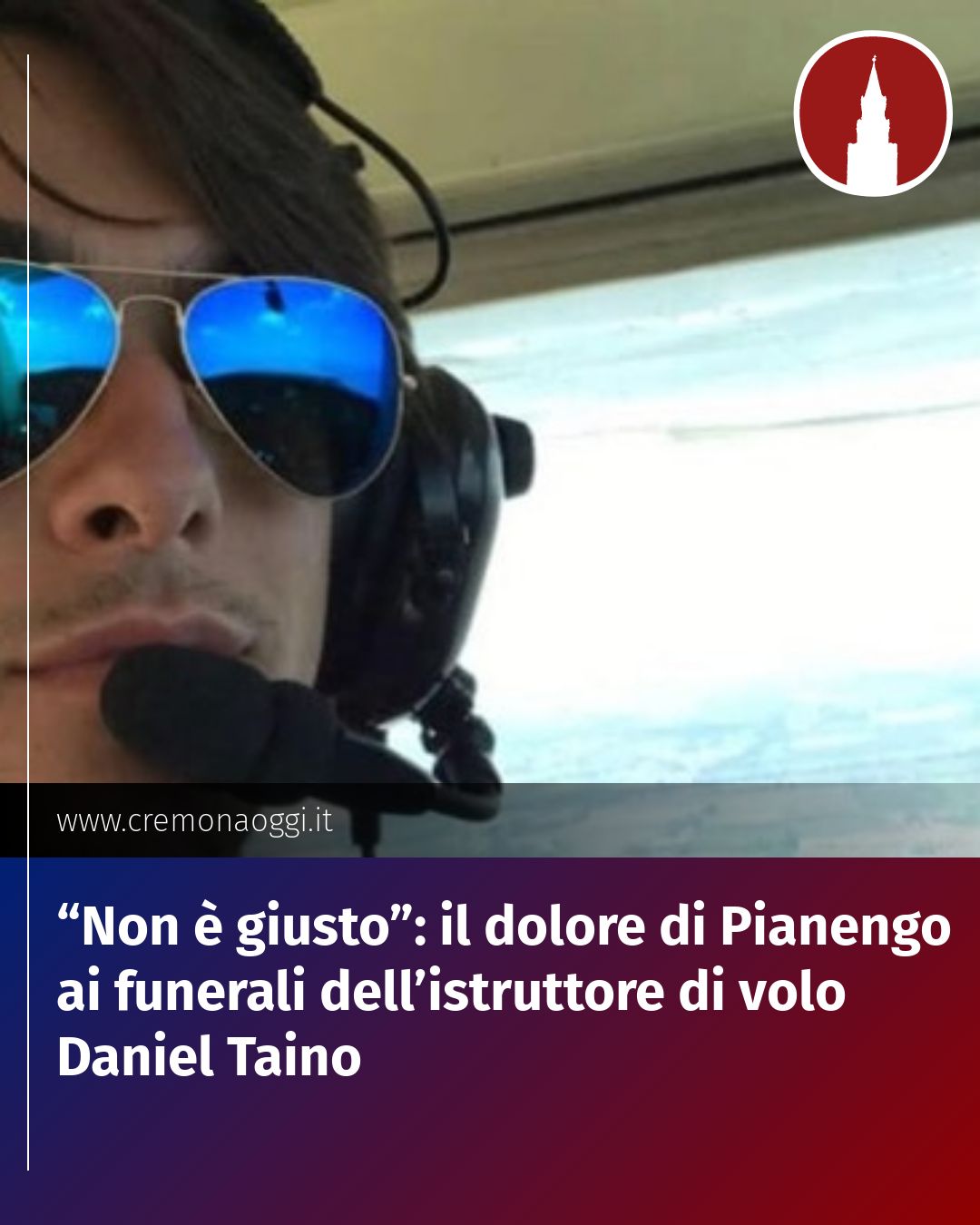 Post Instagram @Cremona_Oggi: “Non è giusto”: il dolore di Pianengo ai funerali dell’istruttore di volo Daniel Taino...