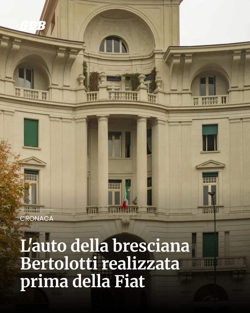 Post Instagram @giornaledibrescia: L'auto della bresciana Bertolotti realizzata prima della Fiat...