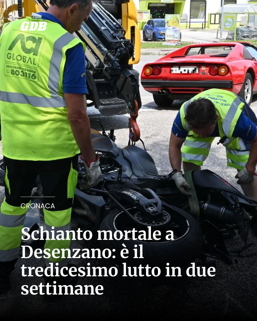 Post Instagram @giornaledibrescia: Schianto mortale a Desenzano: è il tredicesimo lutto in due settimane...