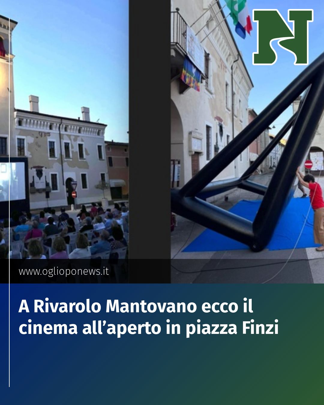 Post Instagram @redazione@oglioponews.it: A Rivarolo Mantovano ecco il cinema all’aperto in piazza Finzi...