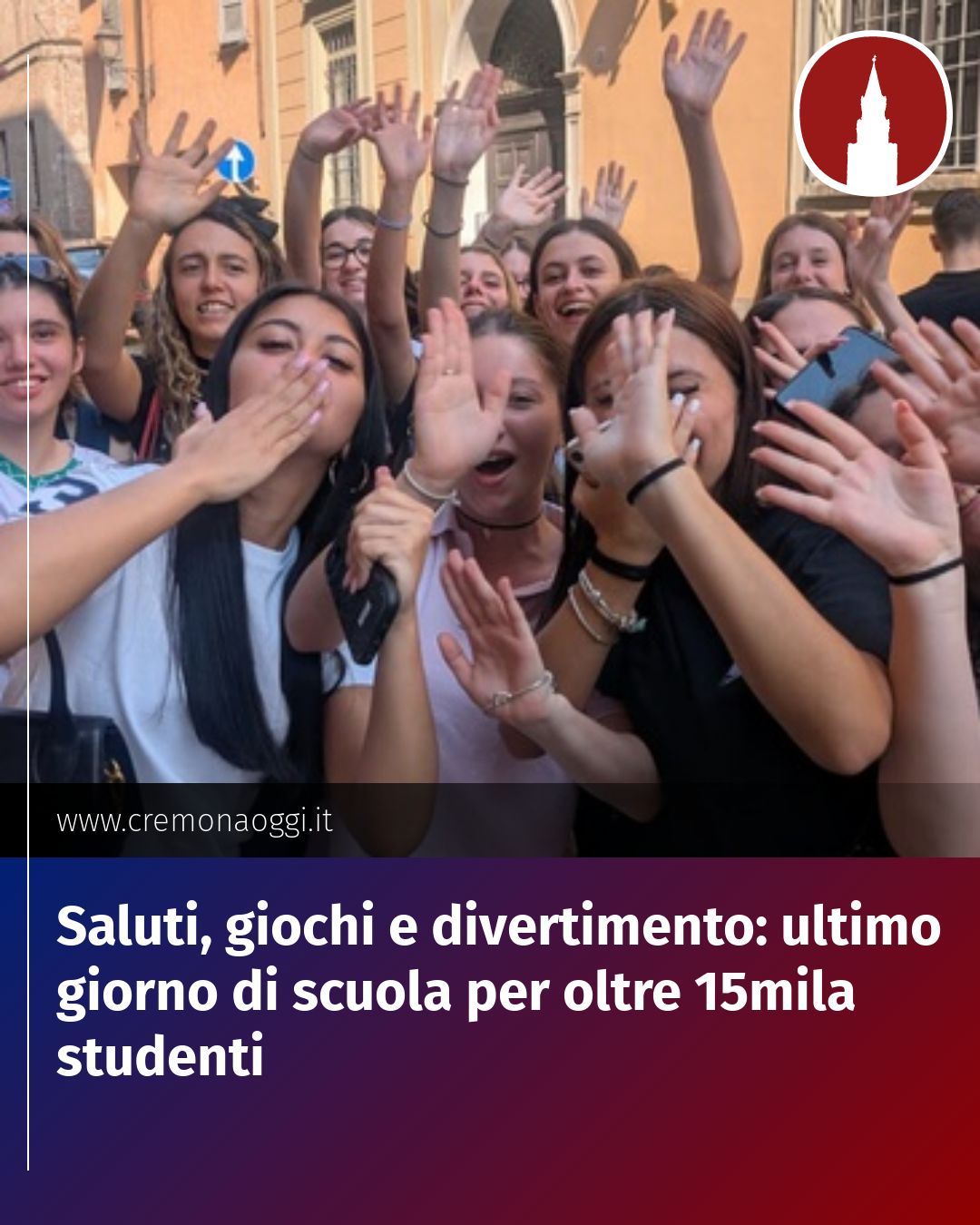 Post Instagram @Cremona_Oggi: Saluti, giochi e divertimento: ultimo giorno di scuola per oltre 15mila studenti...