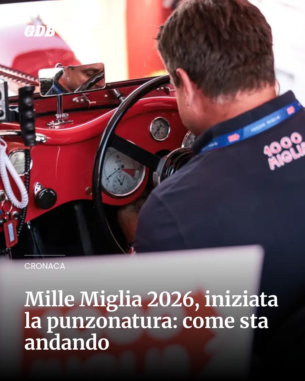 Post Instagram @giornaledibrescia: Mille Miglia 2026, iniziata la punzonatura: come sta andando...