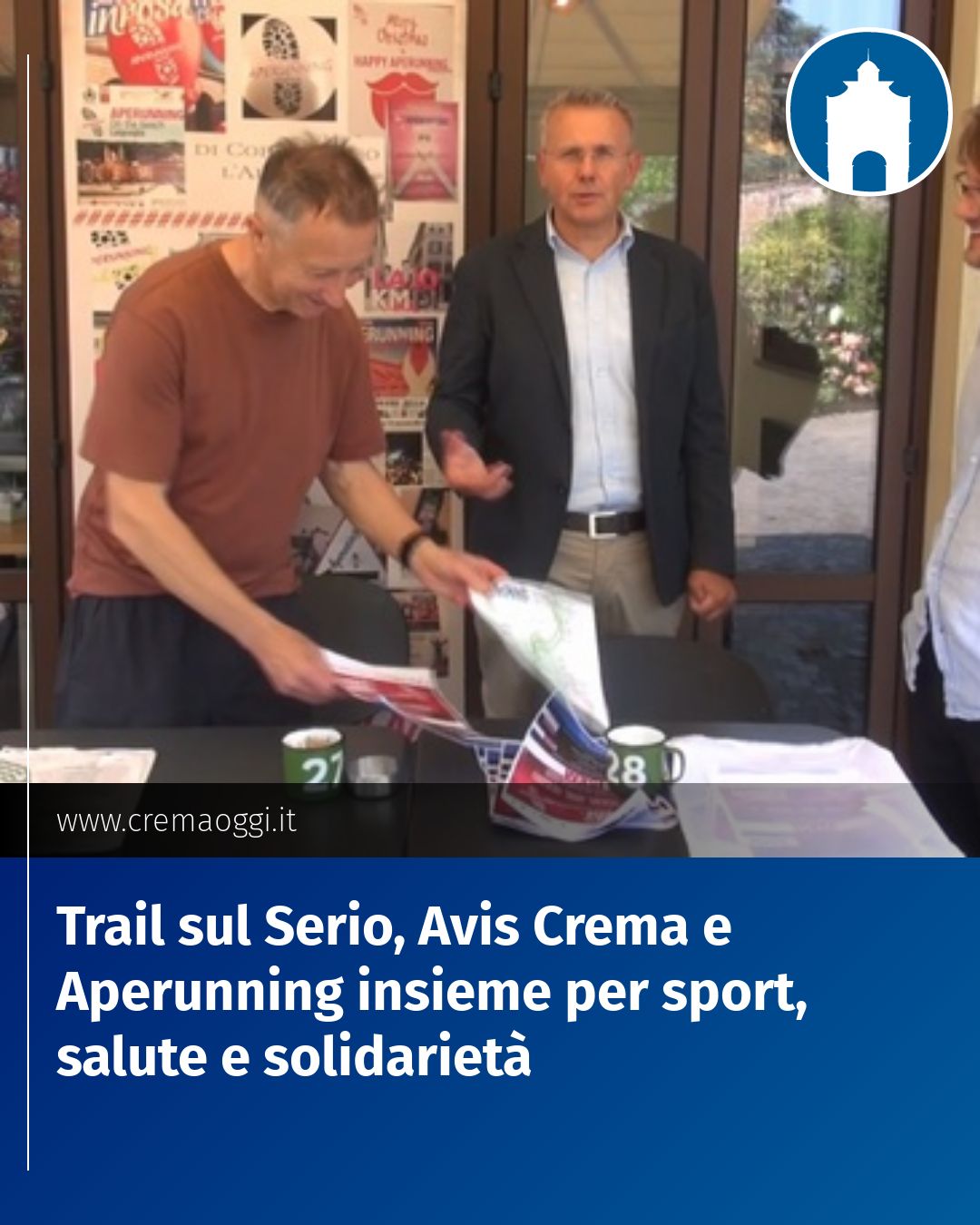 Post Instagram @redazione@cremaoggi.it: Trail sul Serio, Avis Crema e Aperunning insieme per sport, salute e solidarietà...