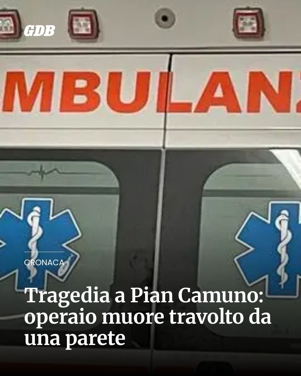 Post Instagram @giornaledibrescia: Tragedia a Pian Camuno: operaio muore travolto da una parete...