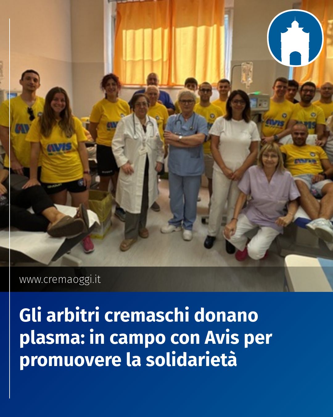 Post Instagram @redazione@cremaoggi.it: Gli arbitri cremaschi donano plasma: in campo con Avis per promuovere la solidarietà...