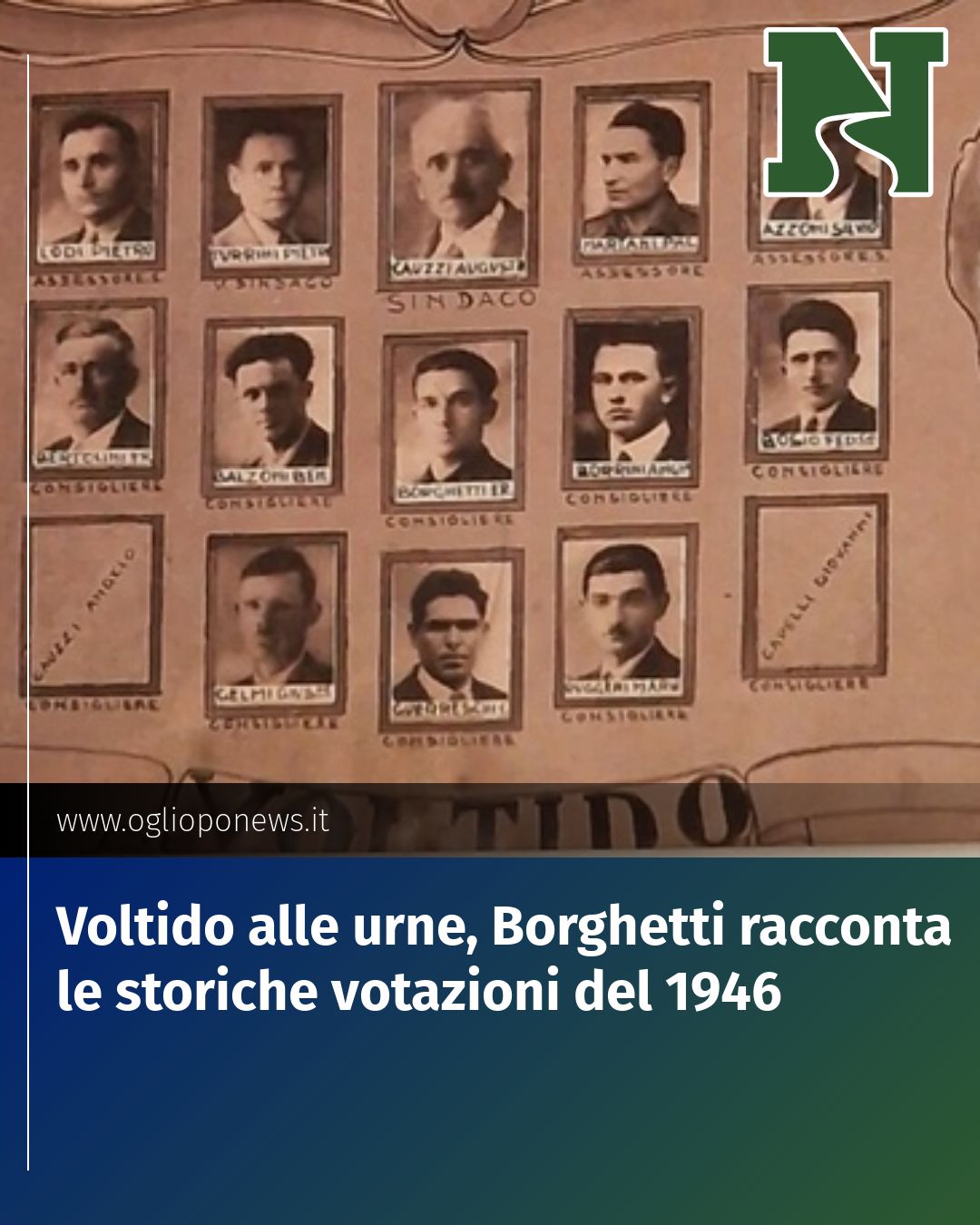 Post Instagram @redazione@oglioponews.it: Voltido alle urne, Borghetti racconta le storiche votazioni del 1946...
