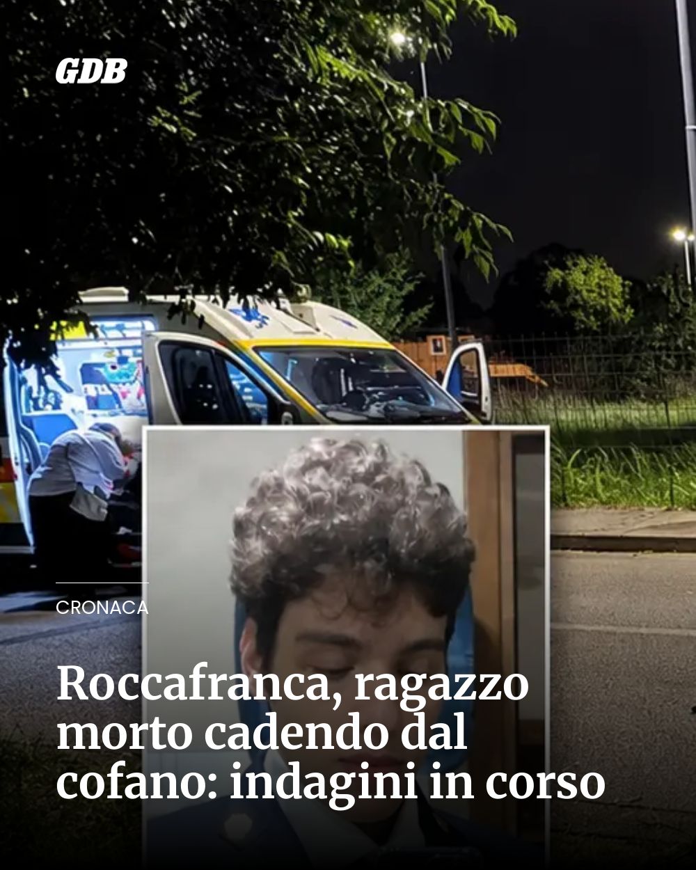 Post Instagram @giornaledibrescia: Roccafranca, ragazzo morto cadendo dal cofano: indagini in corso...