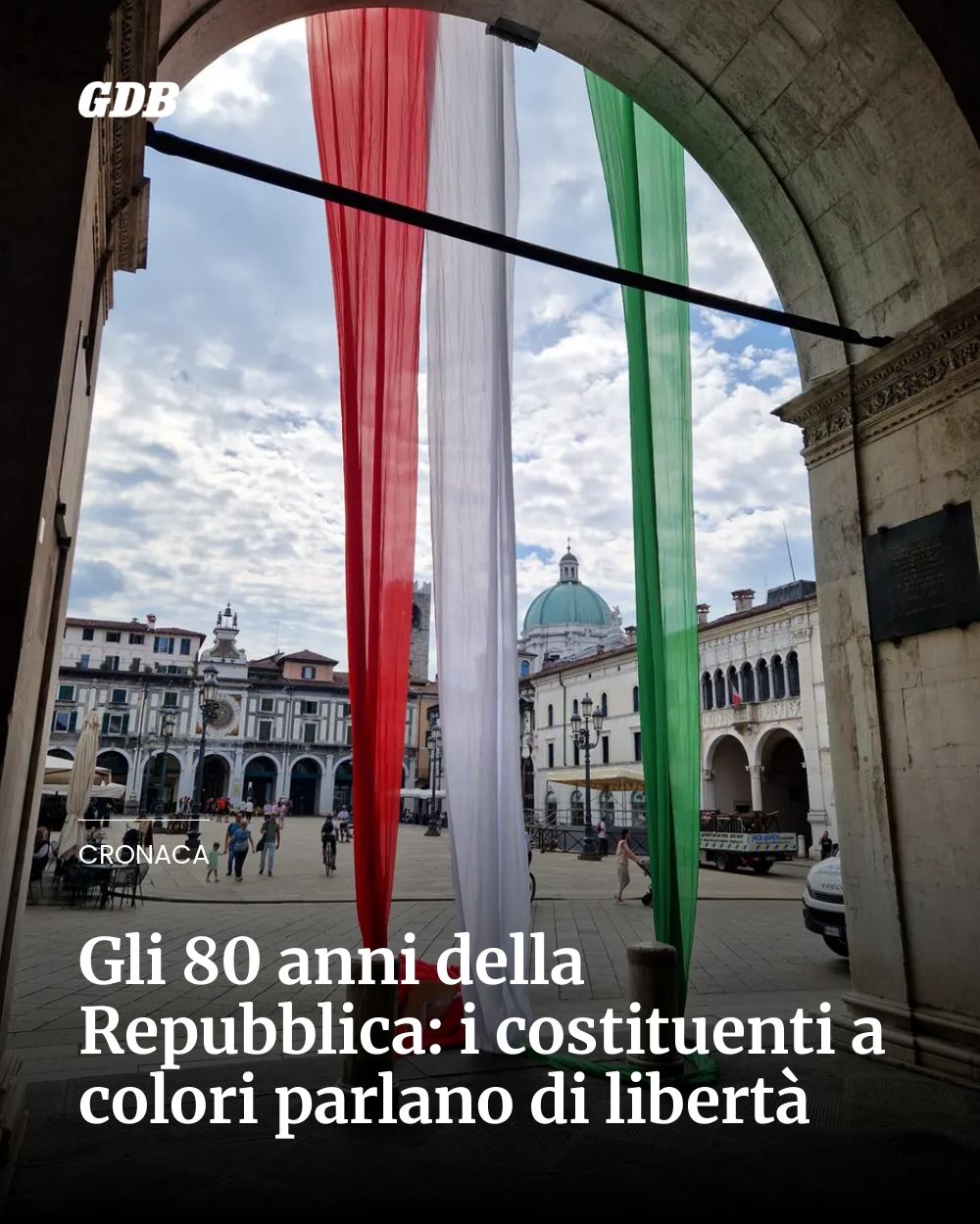 Post Instagram @giornaledibrescia: Gli 80 anni della Repubblica: i costituenti a colori parlano di libertà...
