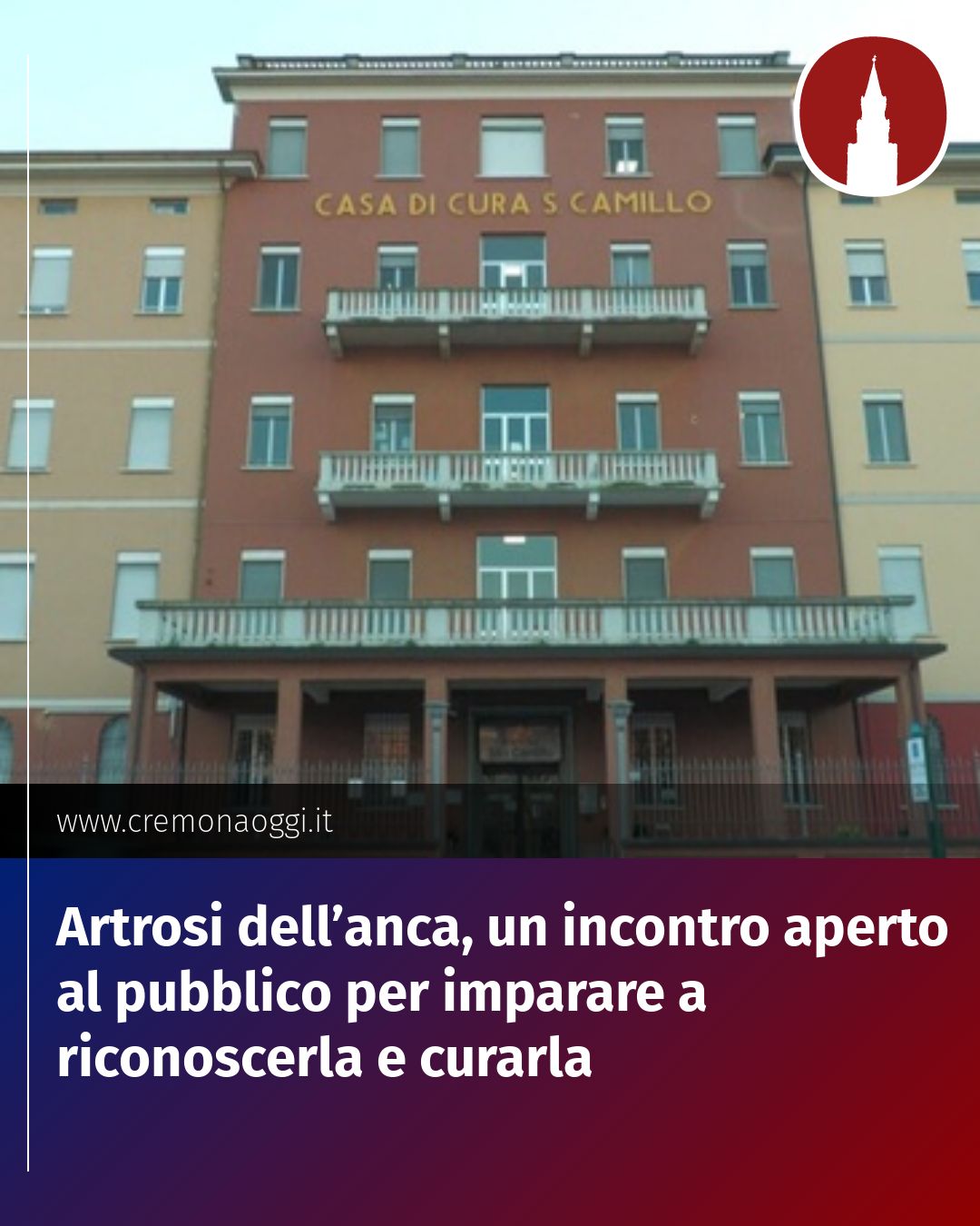 Post Instagram @Cremona_Oggi: Artrosi dell’anca, un incontro aperto al pubblico per imparare a riconoscerla e curarla...