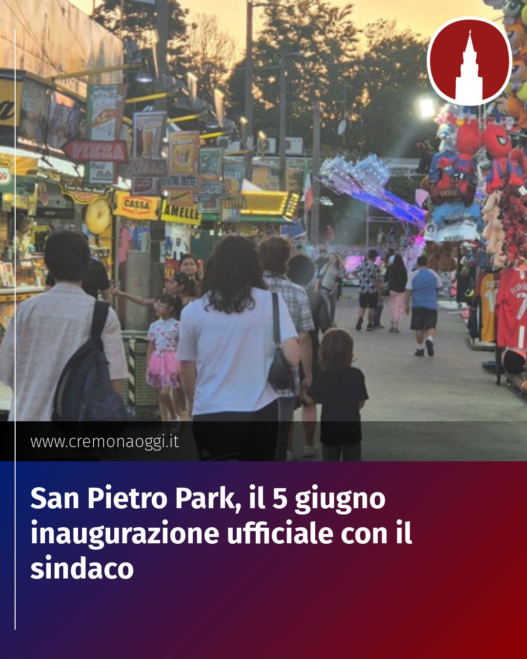 Post Instagram @Cremona_Oggi: San Pietro Park, il 5 giugno inaugurazione ufficiale con il sindaco...