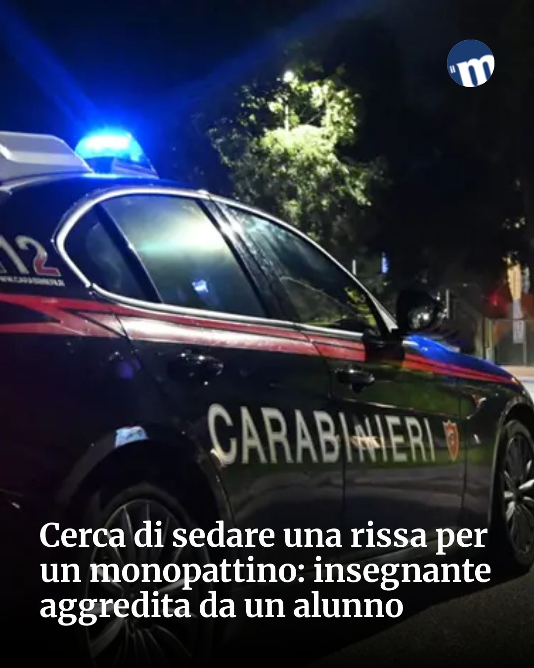 Post Instagram @socialbeat.test: Cerca di sedare una rissa per un monopattino: insegnante aggredita da un alunno...