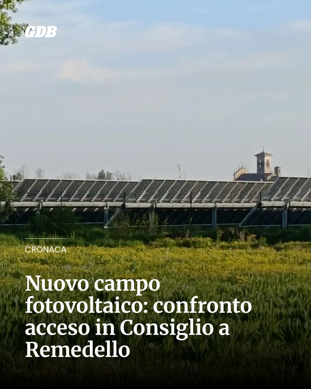 Post Instagram @giornaledibrescia: Nuovo campo fotovoltaico: confronto acceso in Consiglio a Remedello...