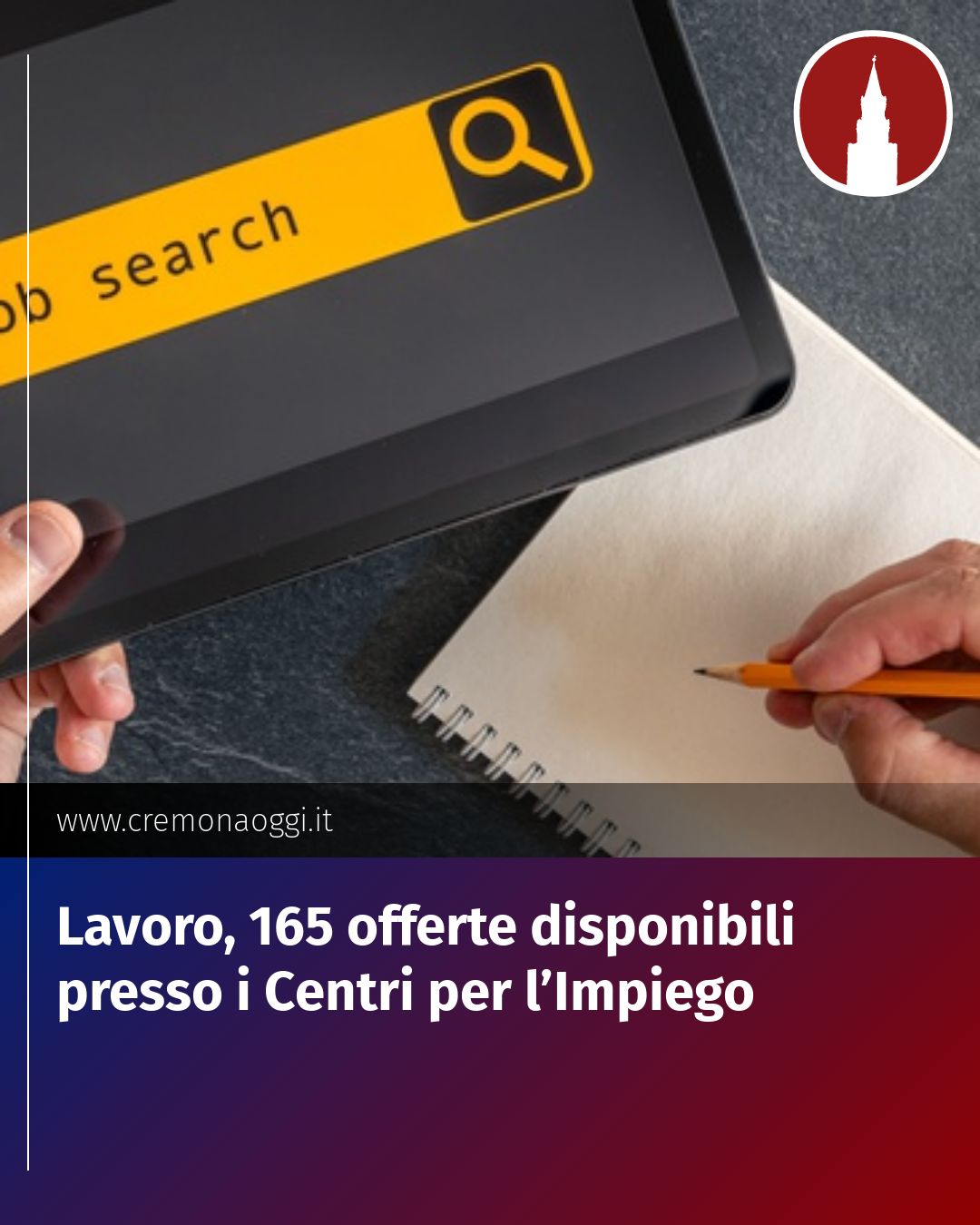 Post Instagram @Cremona_Oggi: Lavoro, 165 offerte disponibili presso i Centri per l’Impiego...