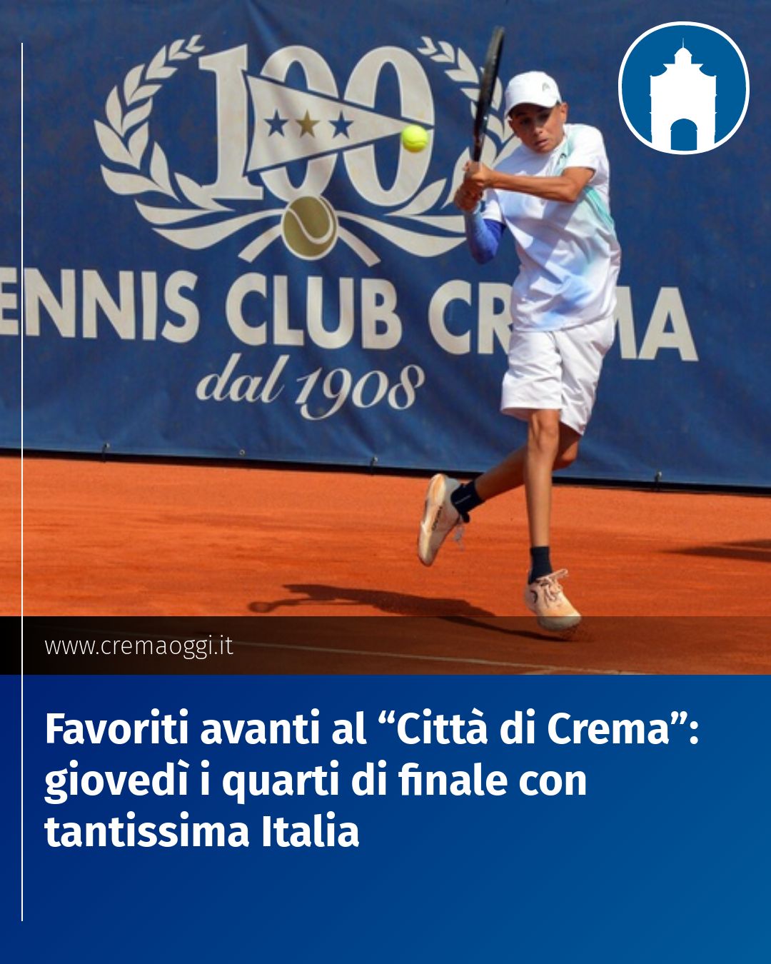 Post Instagram @redazione@cremaoggi.it: Favoriti avanti al “Città di Crema”: giovedì i quarti di finale con tantissima Italia...