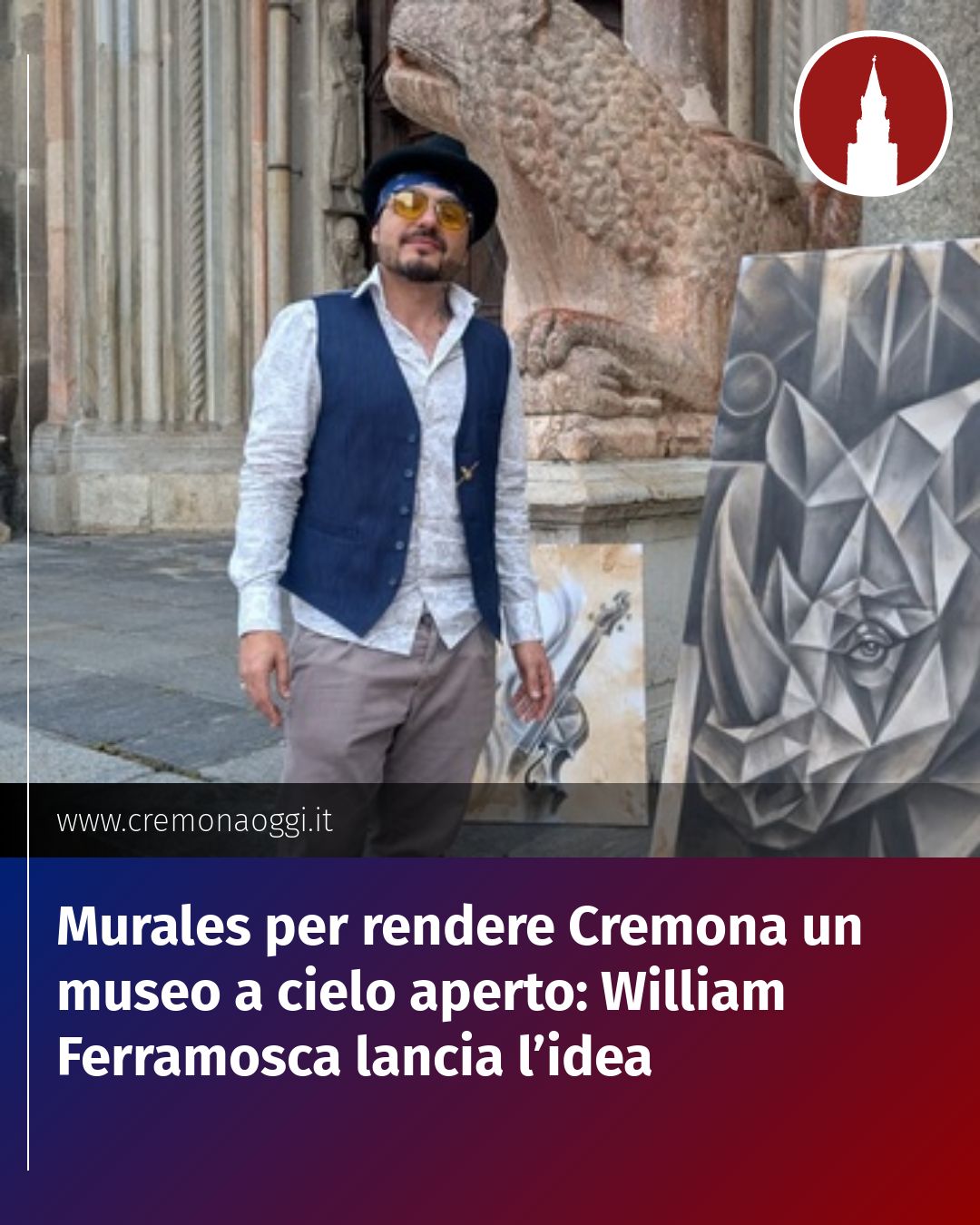 Post Instagram @Cremona_Oggi: Murales per rendere Cremona un museo a cielo aperto: William Ferramosca lancia l’idea...