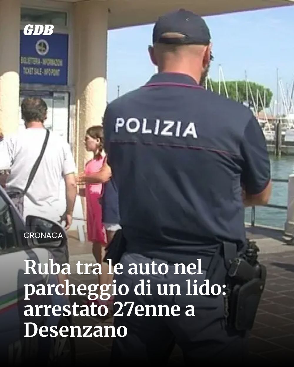 Post Instagram @giornaledibrescia: Ruba tra le auto nel parcheggio di un lido: arrestato 27enne a Desenzano...