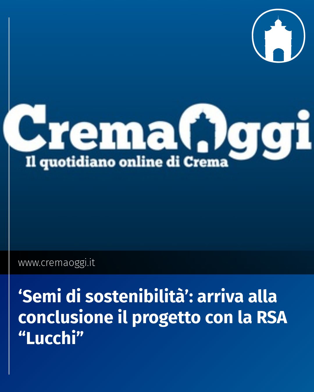 Post Instagram @redazione@cremaoggi.it: ‘Semi di sostenibilità’: arriva alla conclusione il progetto con la RSA “Lucchi”...