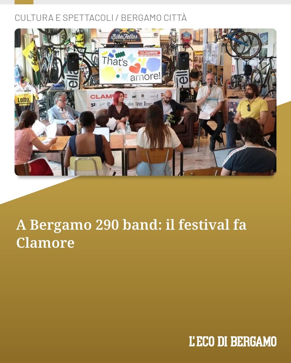 Post Instagram @ecodibergamo: A Bergamo 290 band: il festival fa Clamore...