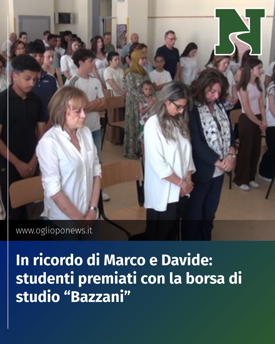 Post Instagram @redazione@oglioponews.it: In ricordo di Marco e Davide: studenti premiati con la borsa di studio “Bazzani”...
