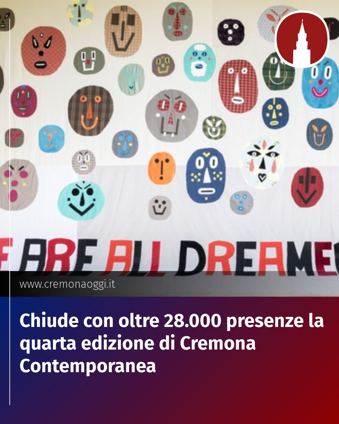 Post Instagram @Cremona_Oggi: Chiude con oltre 28.000 presenze la quarta edizione di Cremona Contemporanea...