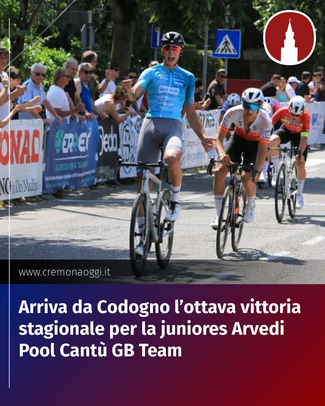 Post Instagram @Cremona_Oggi: Arriva da Codogno l’ottava vittoria stagionale per la juniores Arvedi Pool Cantù GB Team...