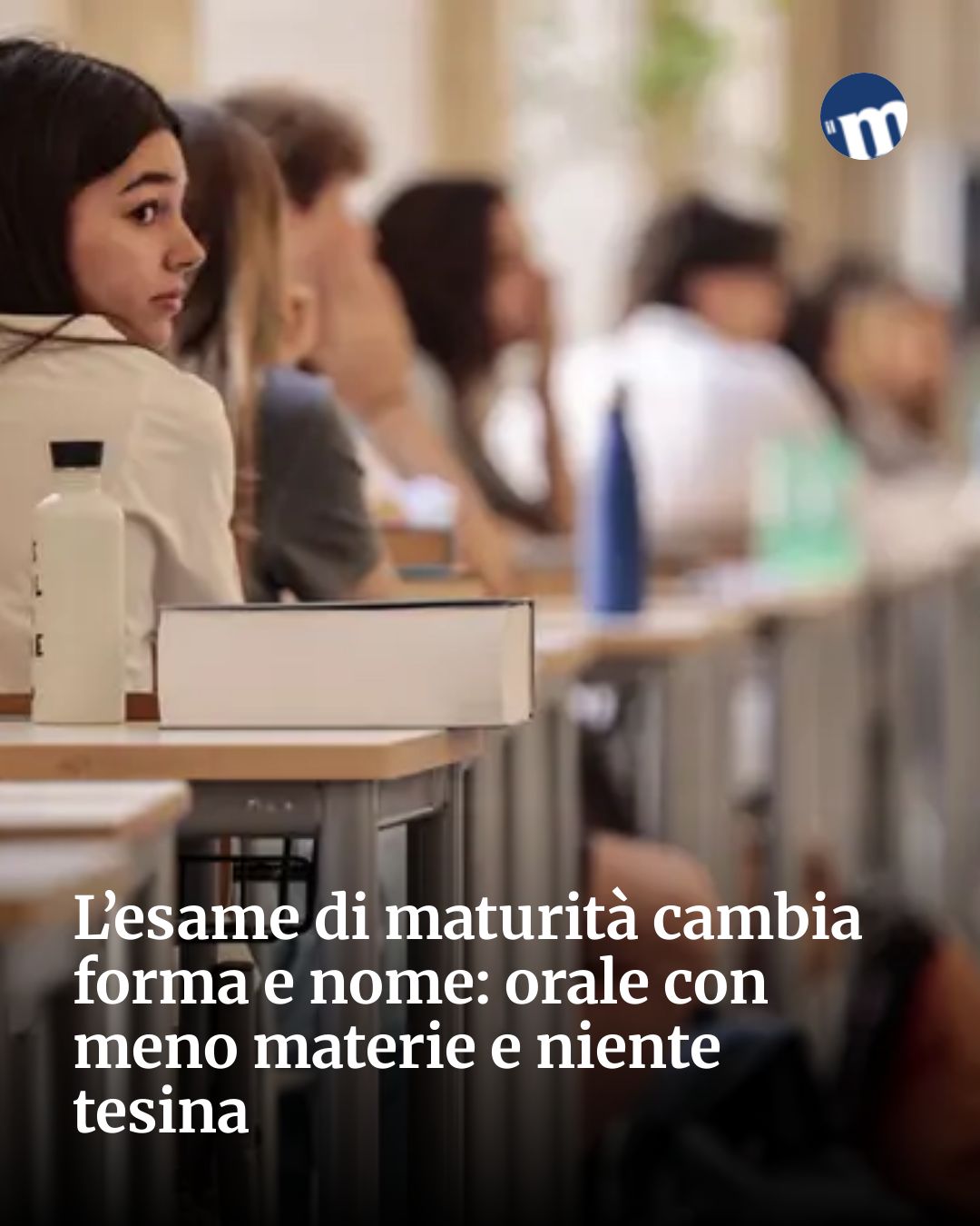 Post Instagram @socialbeat.test: L’esame di maturità cambia forma e nome: orale con meno materie e niente tesina...