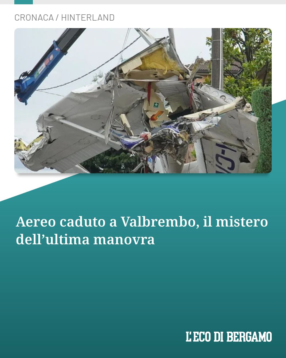 Post Instagram @ecodibergamo: Aereo caduto a Valbrembo, il mistero dell’ultima manovra...