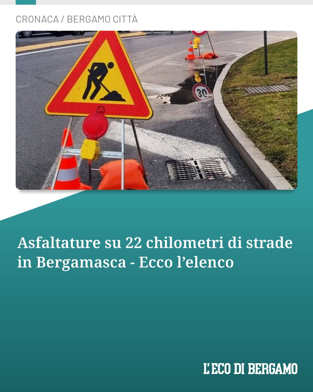 Post Instagram @ecodibergamo: Asfaltature su 22 chilometri di strade in Bergamasca - Ecco l’elenco...