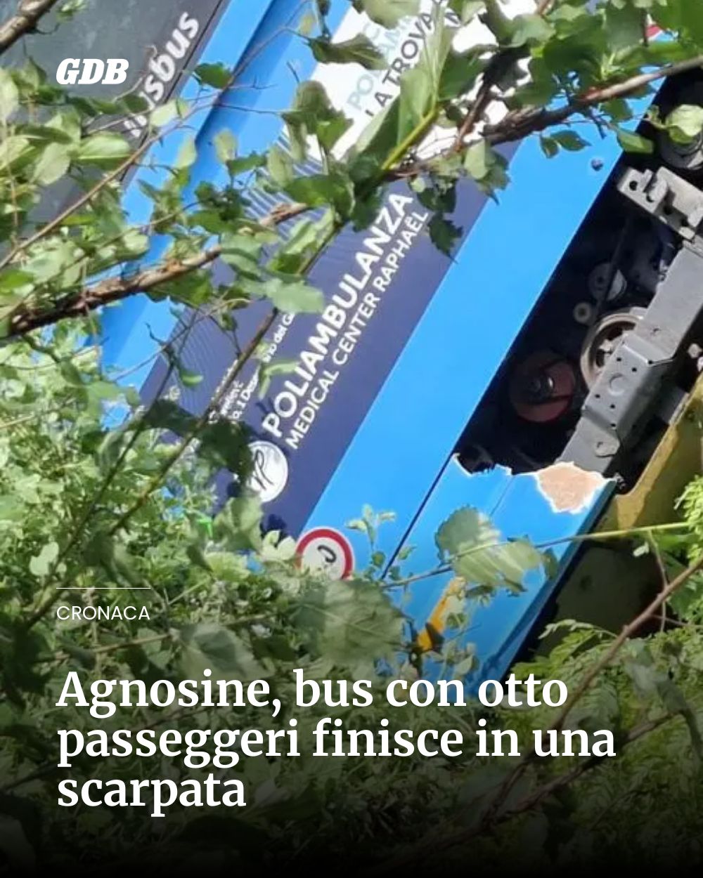 Post Instagram @giornaledibrescia: Agnosine, bus con otto passeggeri finisce in una scarpata...