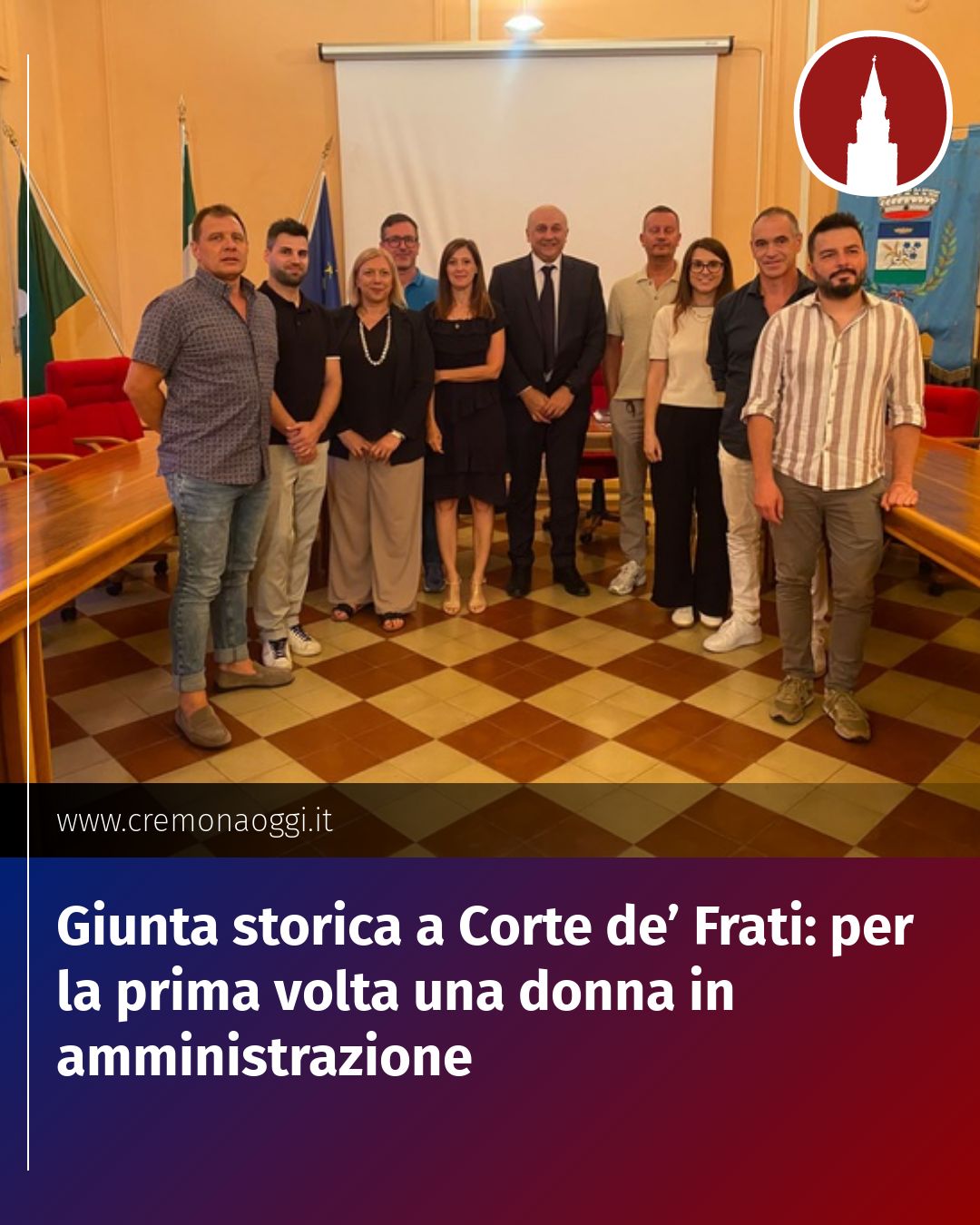 Post Instagram @Cremona_Oggi: Giunta storica a Corte de’ Frati: per la prima volta una donna in amministrazione...