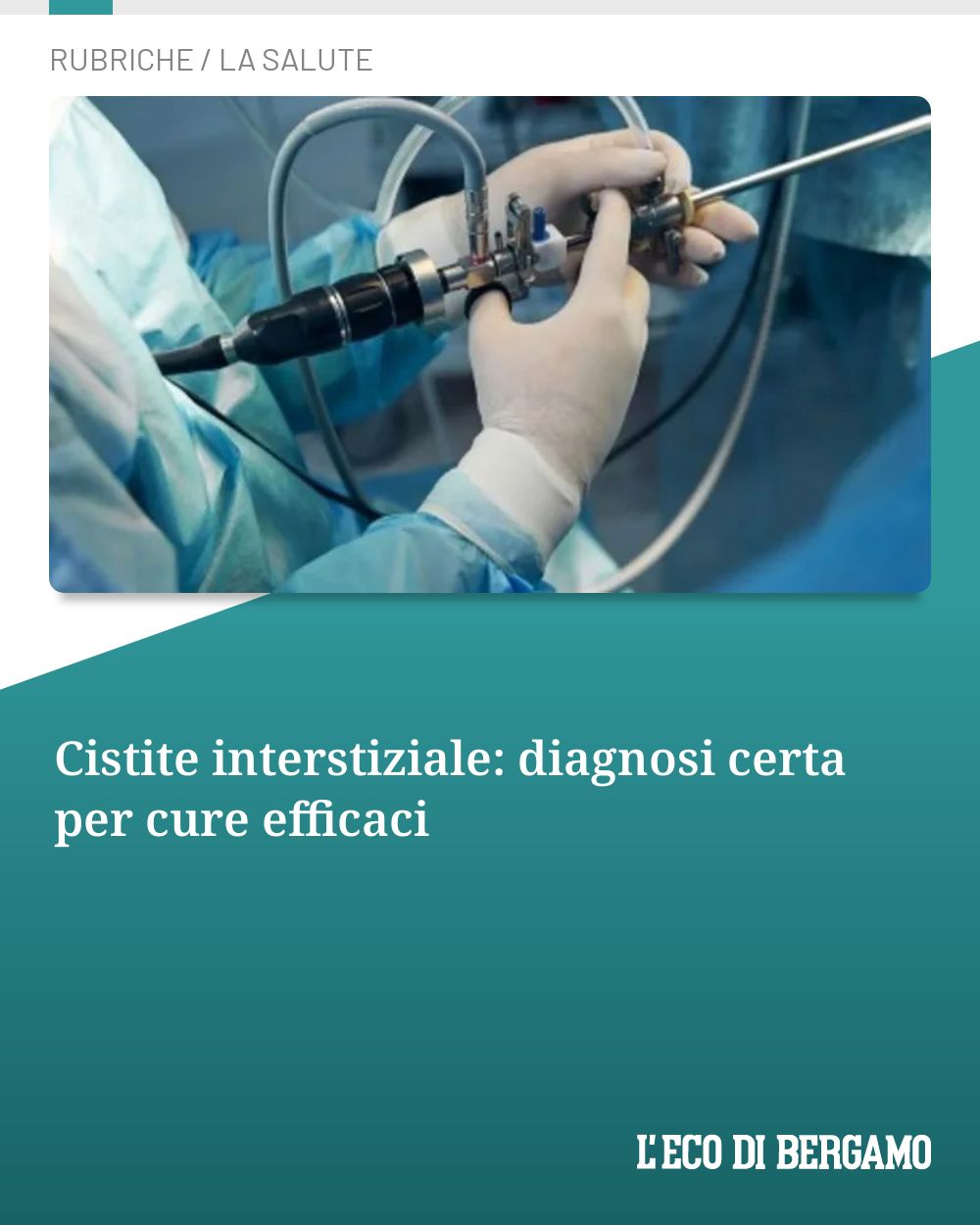 Post Instagram @ecodibergamo: Cistite interstiziale: diagnosi certa per cure efficaci...