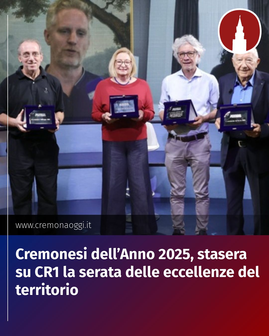 Post Instagram @Cremona_Oggi: Cremonesi dell’Anno 2025, stasera su CR1 la serata delle eccellenze del territorio...