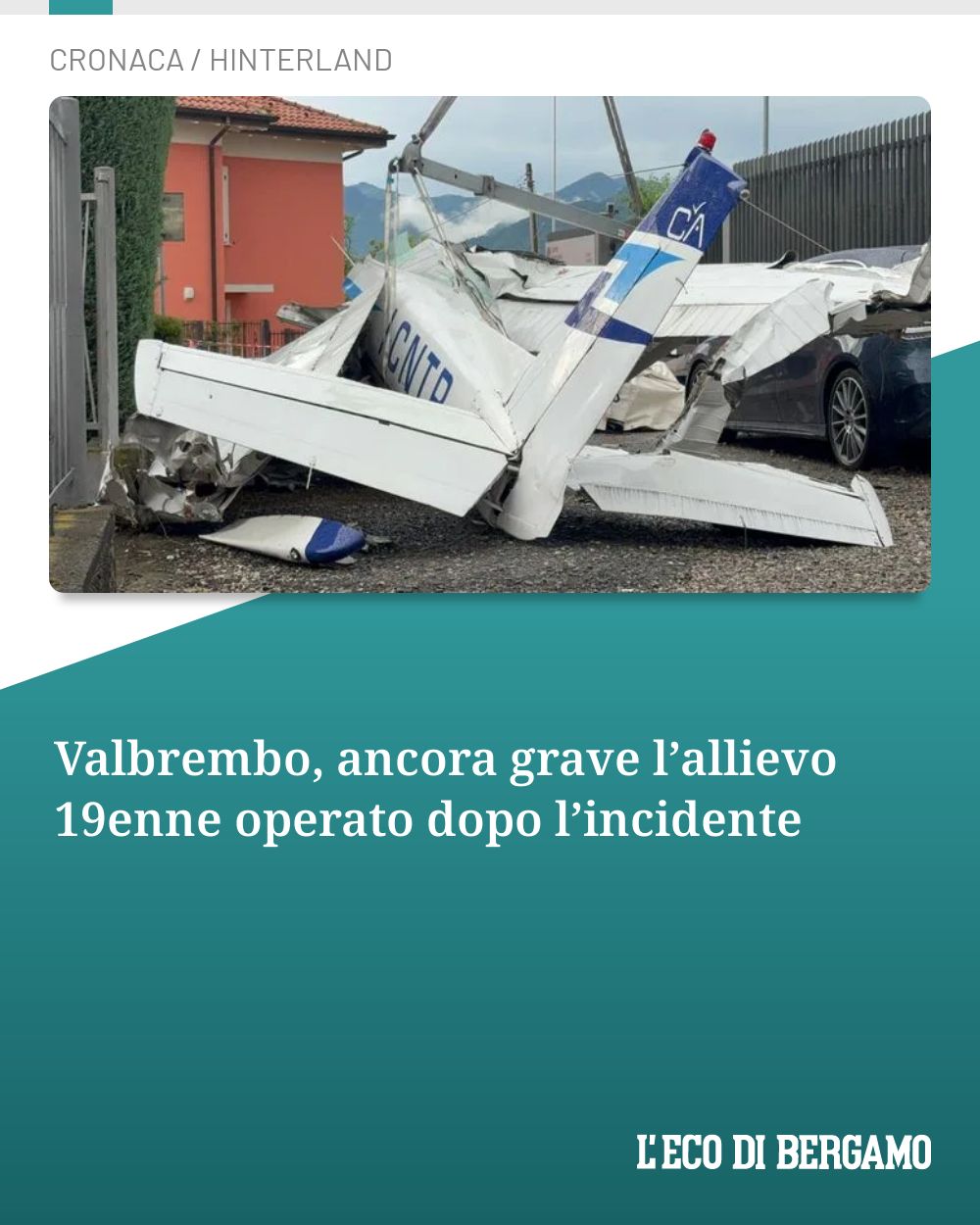 Post Instagram @ecodibergamo: Valbrembo, ancora grave l’allievo 19enne operato dopo l’incidente...