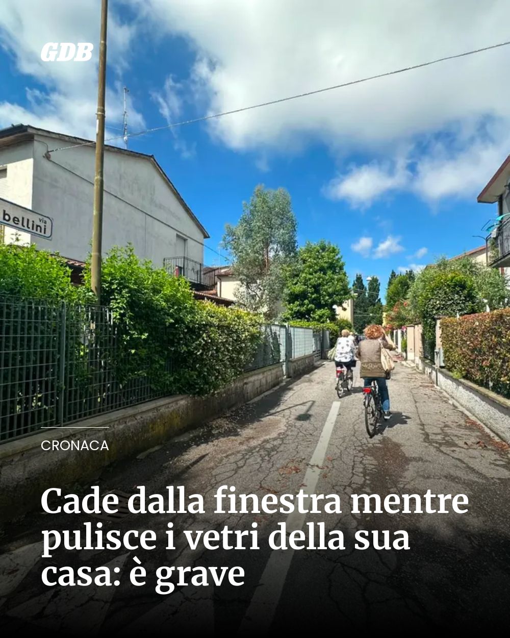 Post Instagram @giornaledibrescia: Cade dalla finestra mentre pulisce i vetri della sua casa: è grave...