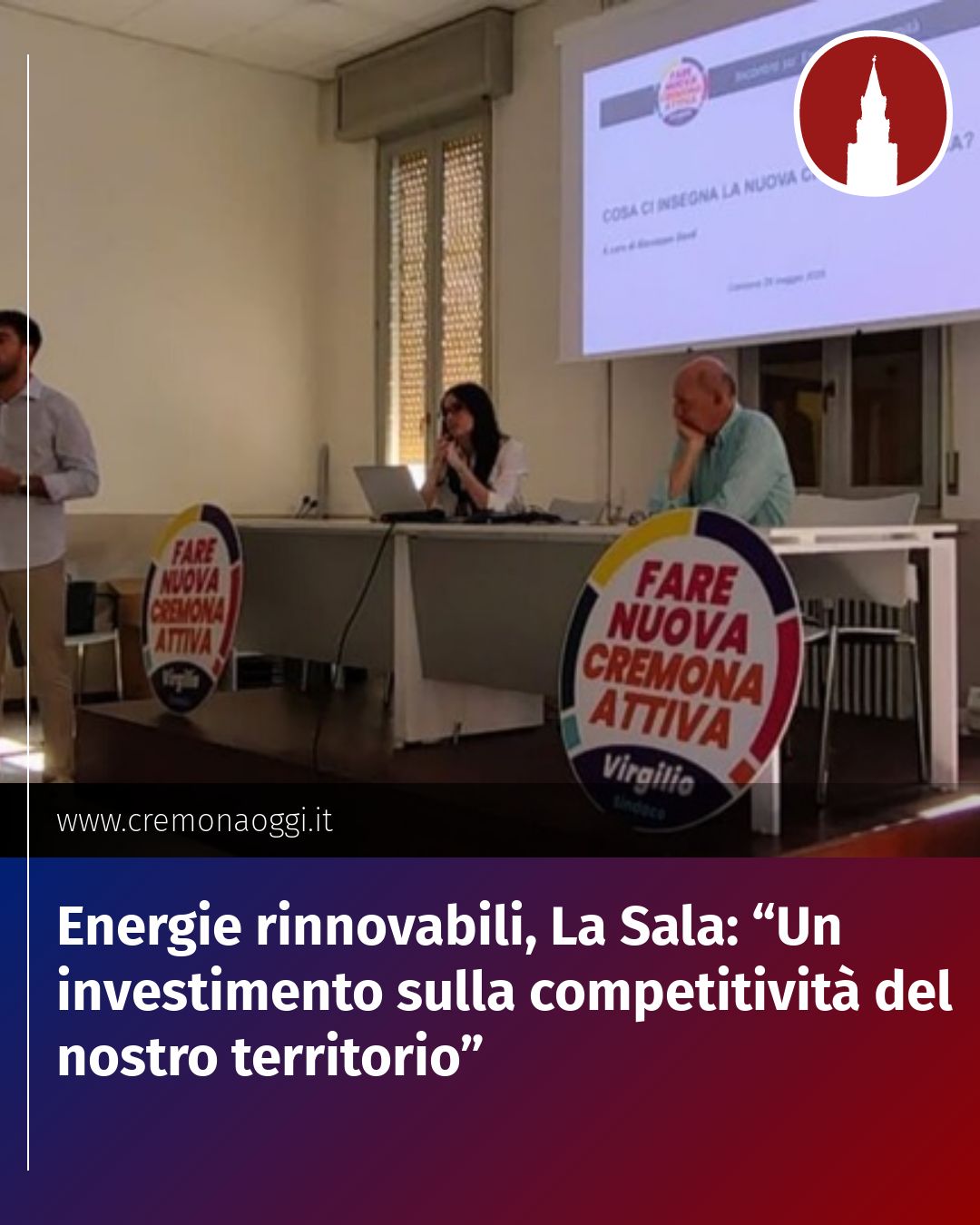 Post Instagram @Cremona_Oggi: Energie rinnovabili, La Sala: “Un investimento sulla competitività del nostro territorio”...