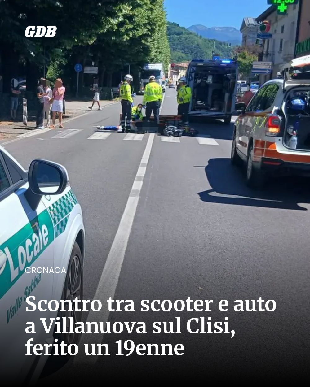 Post Instagram @giornaledibrescia: Scontro tra scooter e auto a Villanuova sul Clisi, ferito un 19enne...